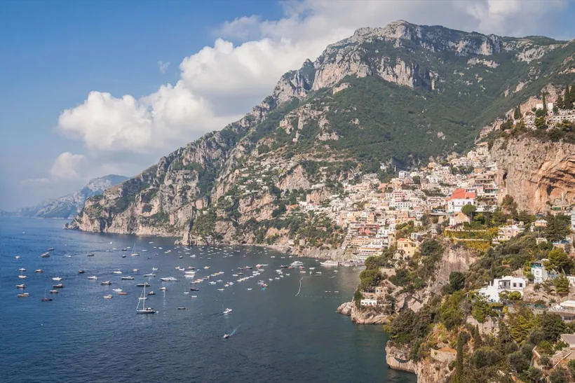 Cliffside town along the Amalfi Coast in Italy